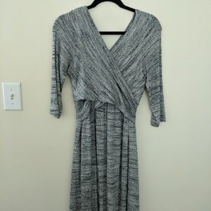 Amadi Anthropologie gray office dress